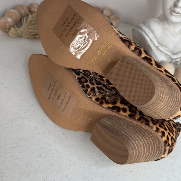 VERY VOLATILE Gracemont Casual Boots Ankle Low Heel- Brown, Tan Leopard, 8 - Picture 6 of 12